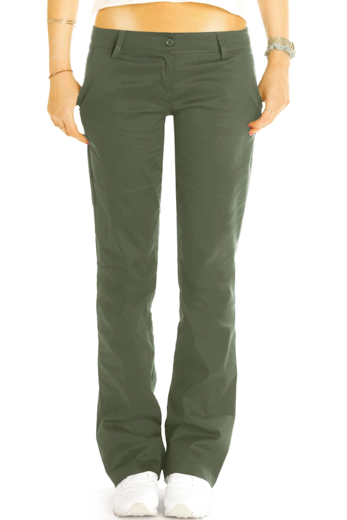 be styled Bootcuthose Low Waist Hose, ausgestellte Hüfthose, Chino - Damen - j20k-A