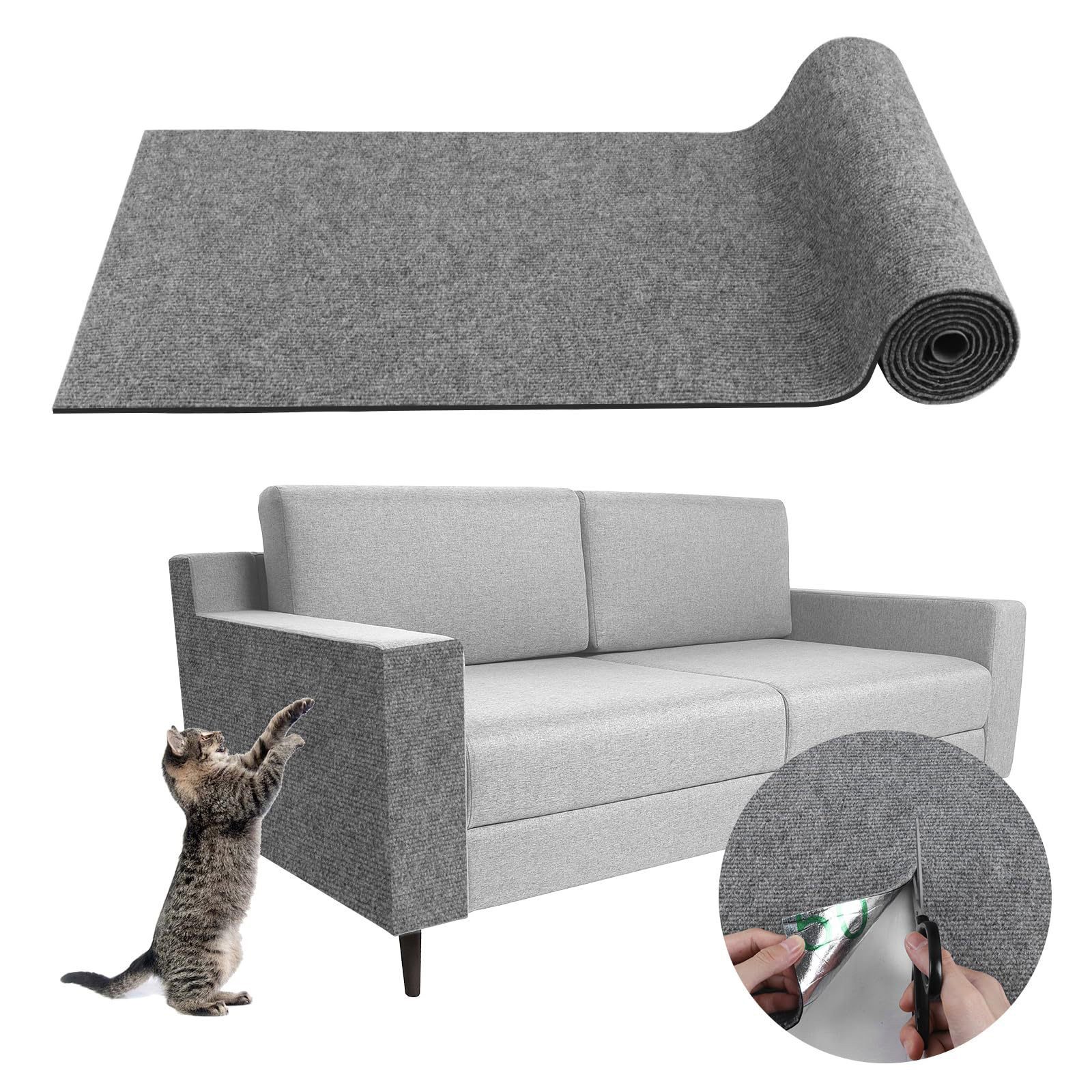 Kratzmatte 100x400 CM Selbstklebend Kratzteppich Katze Wand