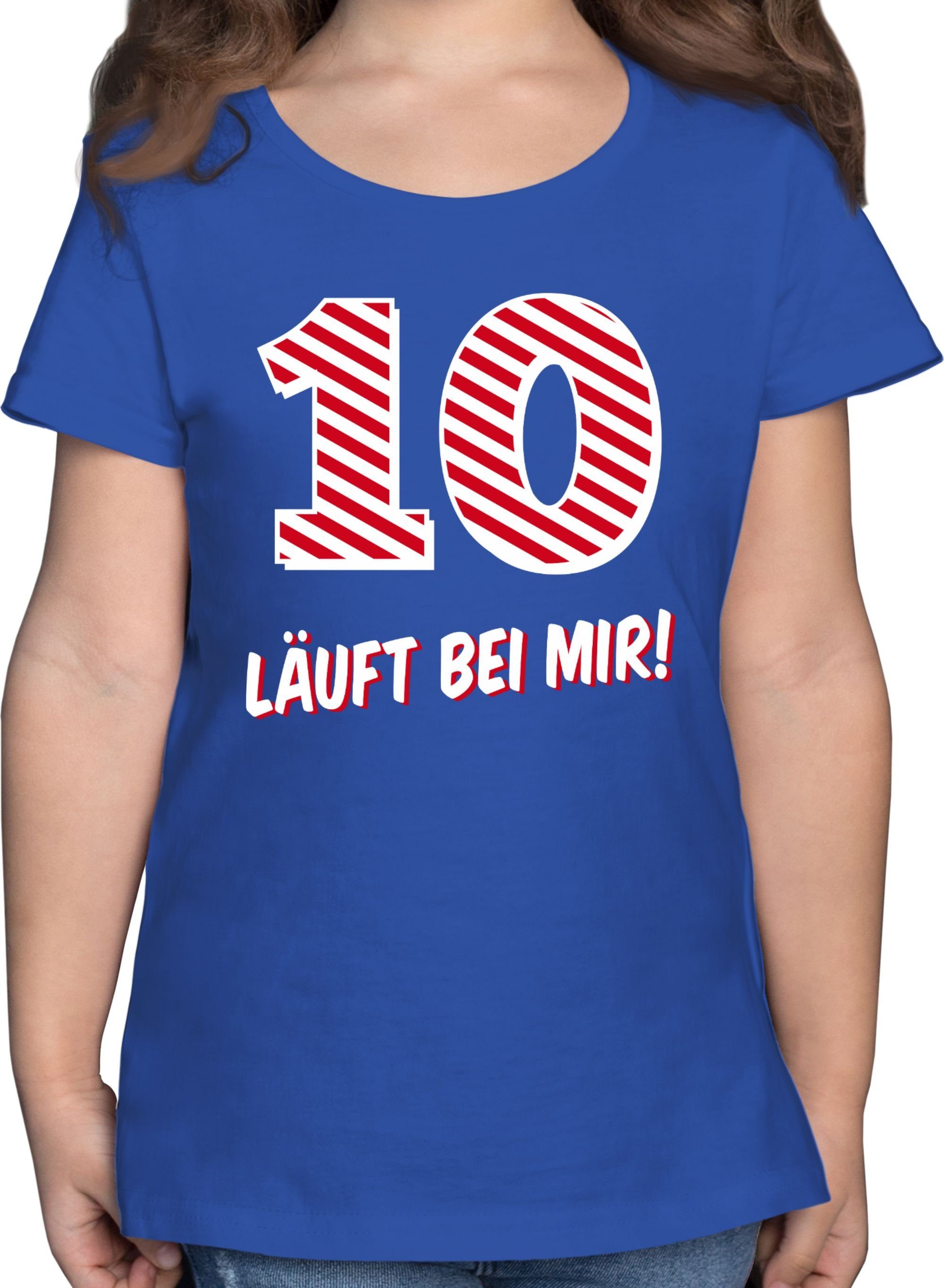 Shirtracer TShirt »Zehnter Läuft bei mir 10. Geburtstag Mädchen