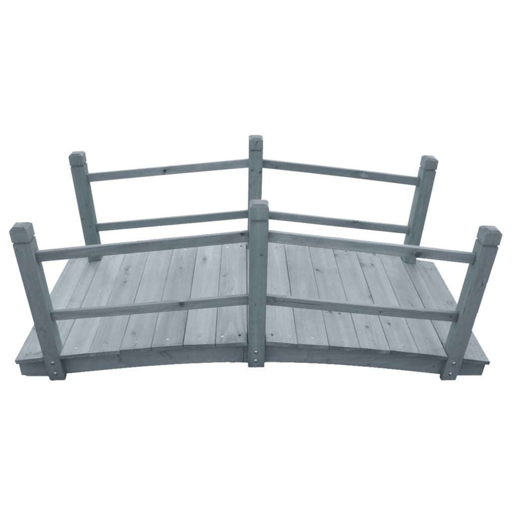 vidaXL Zierbrücke Gartenbrücke Grau 140x60x56 cm günstig online kaufen