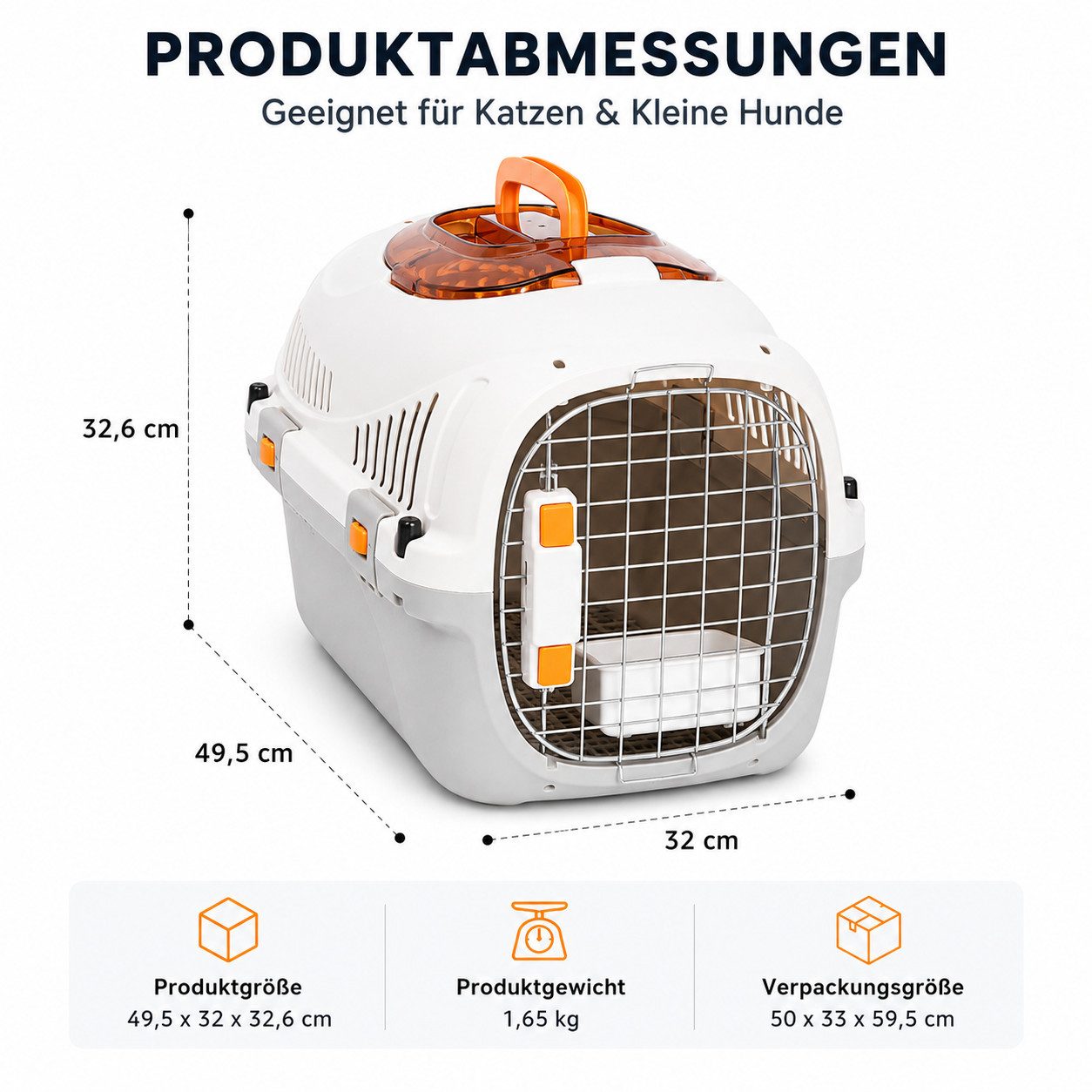 SNOEKIE Tiertransportbox SNOEKIE Transportbox für Katzen & kleine Hunde mit 2 Öffnungen