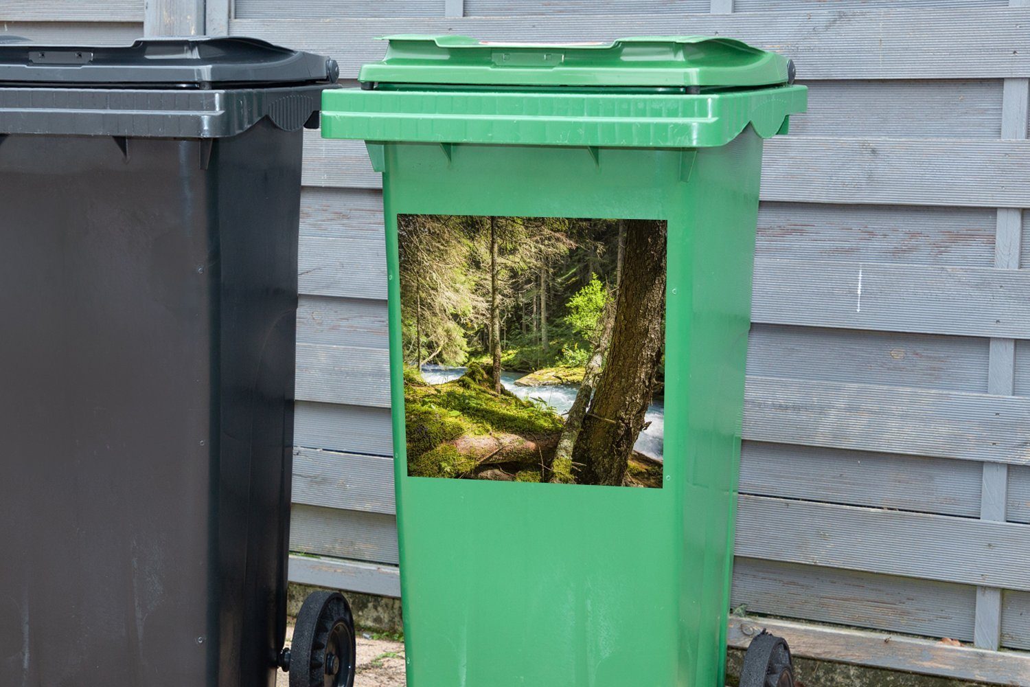 Wäldern Tauern (1 Container, Wandsticker Hohe Sticker, den Flussbett in MuchoWow Mülltonne, Abfalbehälter des Mülleimer-aufkleber, Nationalparks St),