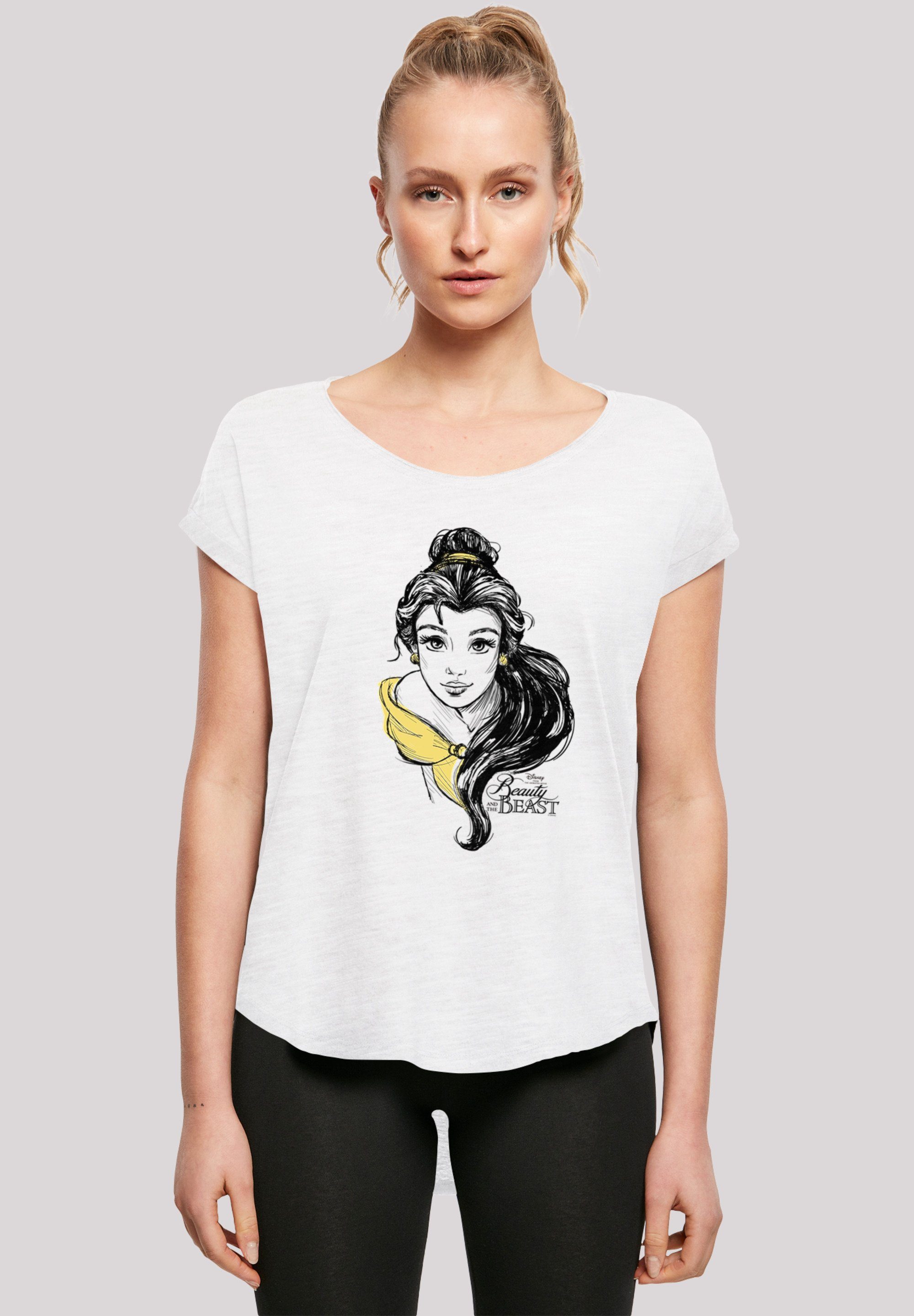 Belle Damen,Premium T-Shirt F4NT4STIC Merch,Lang,Longshirt,Bedruckt Sketch