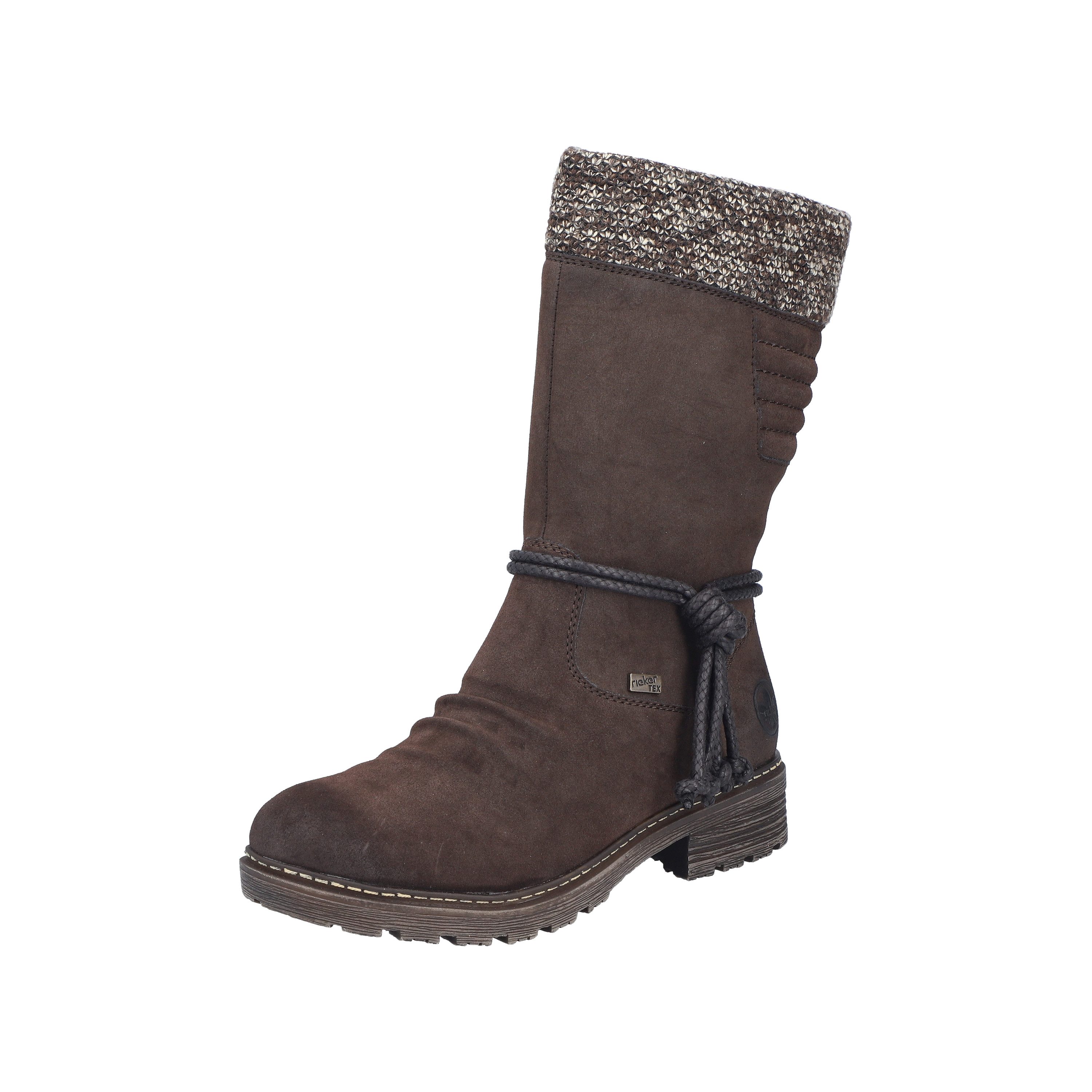 Rieker Winterstiefel Winterboots, Blockabsatz, TEX-Membran, mit gestricktem Schaftrand