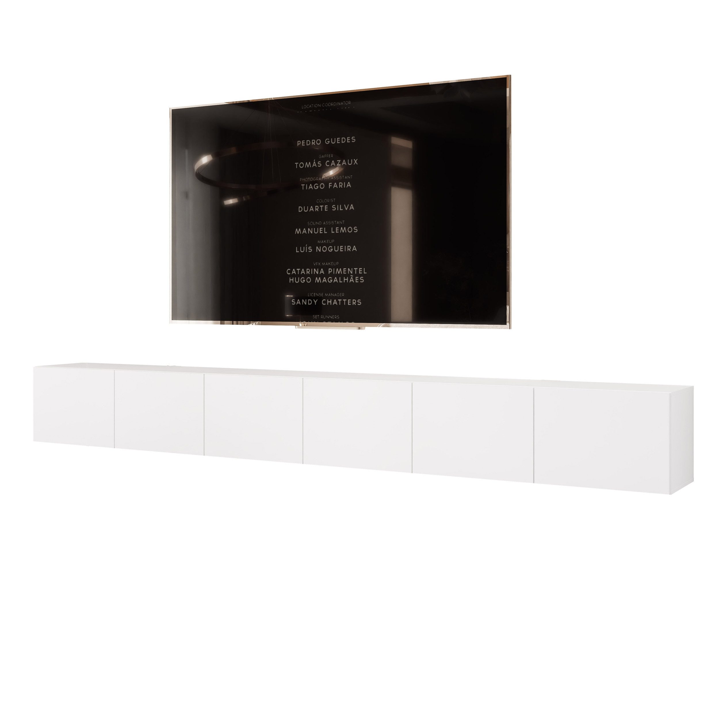 yourhouse24 Lowboard TV ANGEL 300 mit LED-Beleuchtung – Griffloses Design – Bild 2 von 5