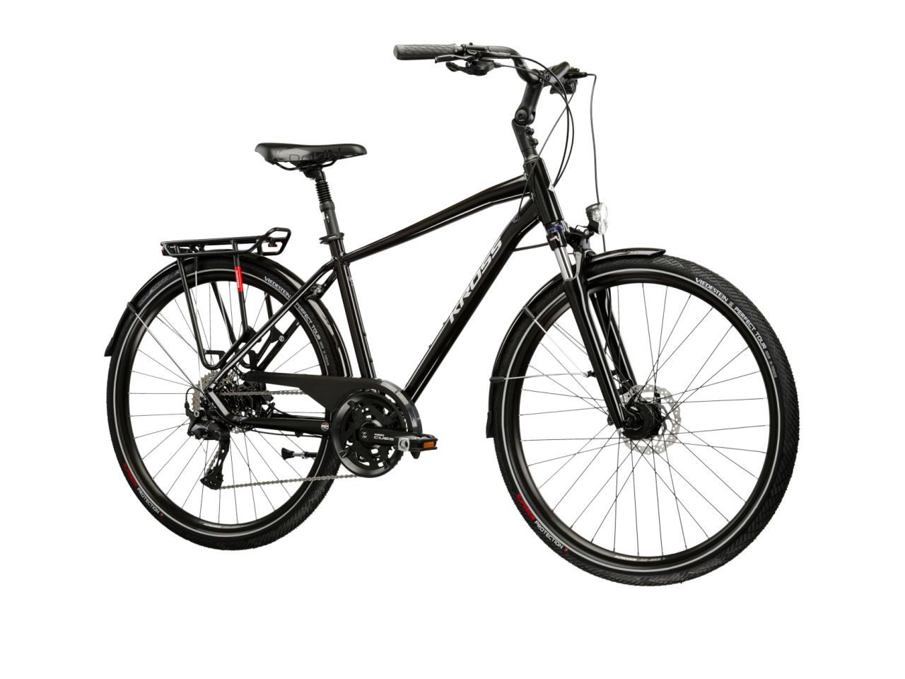 Kross Trekkingrad Trans 7.0 schwarz 20 Gänge, 20 Gang Shimano CUES U6020 Schaltwerk, Kettenschaltung