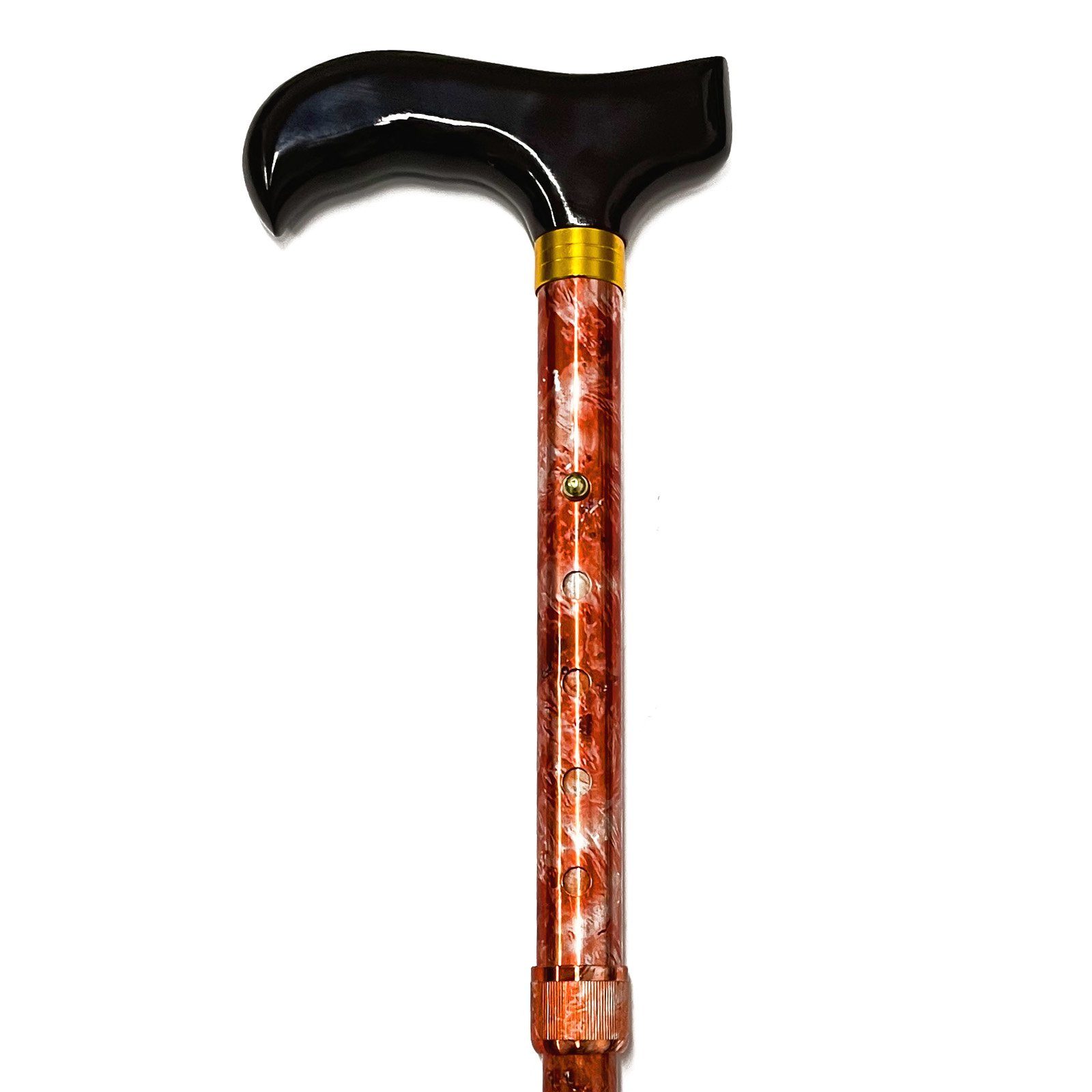 HAC24 Gehstock Spazierstock Holzdesign Gehhilfe Aluminium, Set, 2-tlg., Faltbar, Höhenverstellbar 81-92 cm