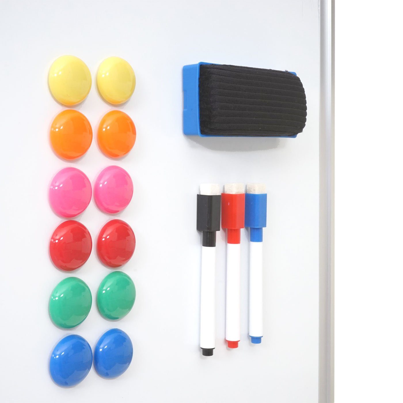 PROREGAL® Magnettafel Whiteboard inkl. Zubehör in unterschiedlichen Größen, magnetisch, magnetisch, beschreibar und löschbar - mit praktischem Stifthalter – Bild 3 von 5