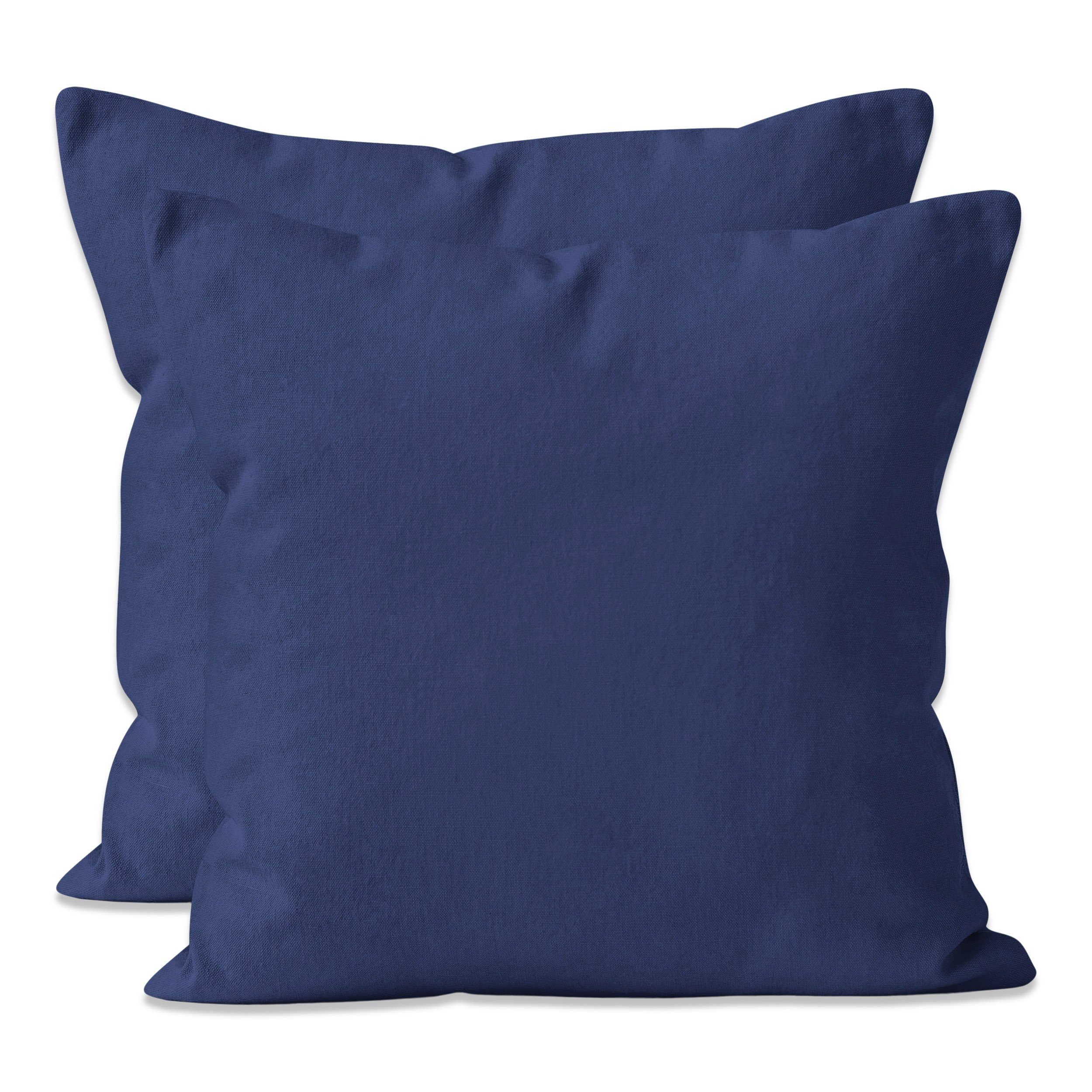 Zestri Kissenbezug 2-er Set Kissenhülle Mikrofaser 40x40 40x80 80x80 mit Re günstig online kaufen