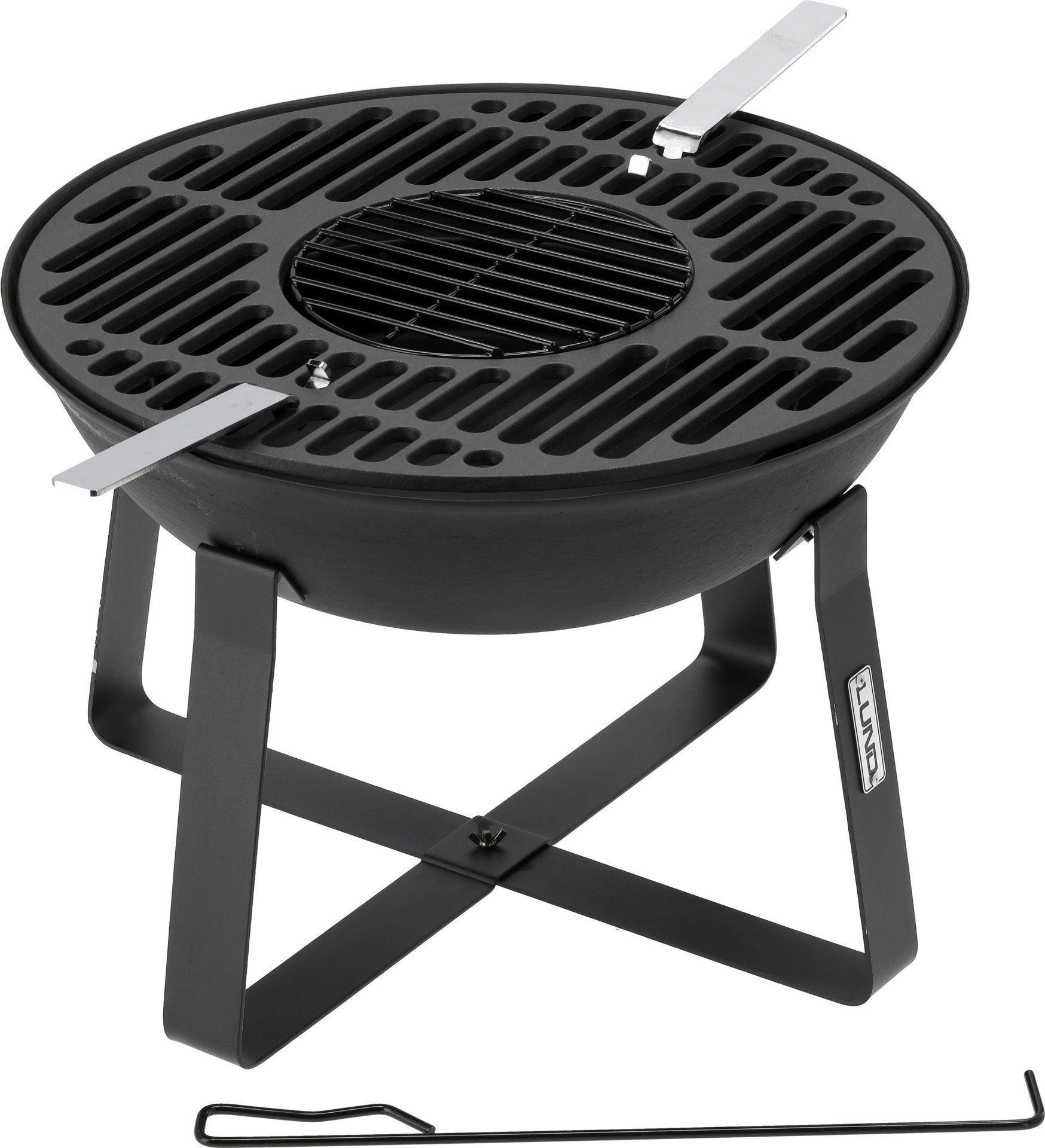 Feuerschale Feuerstelle mit Grillfunktion, Ø 50 cm, Gusseisern