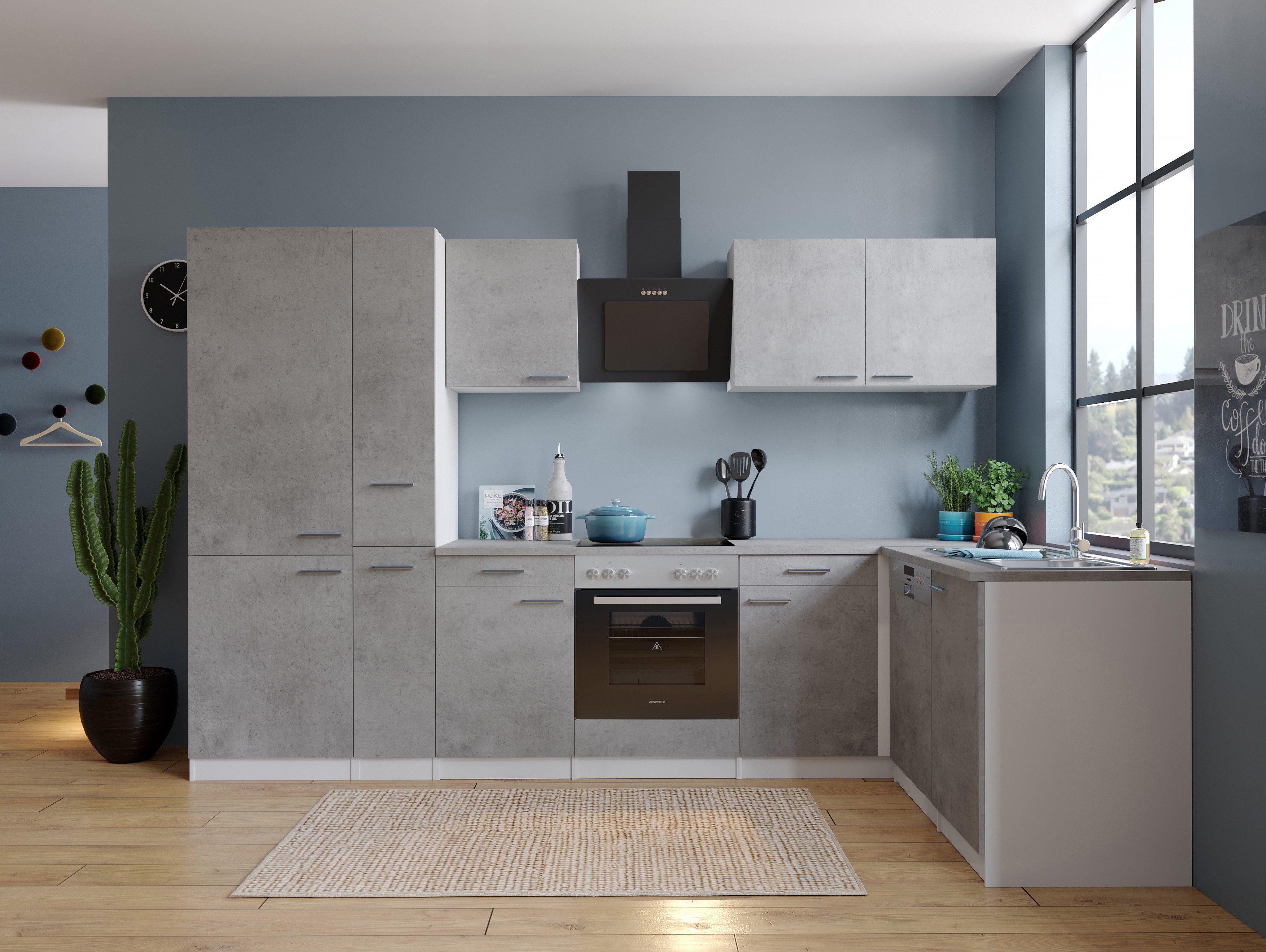 RESPEKTA Winkelküche Malia, Breite 310 cm, 85 cm Arbeitshöhe, in exklusiver Konfiguration für OTTO