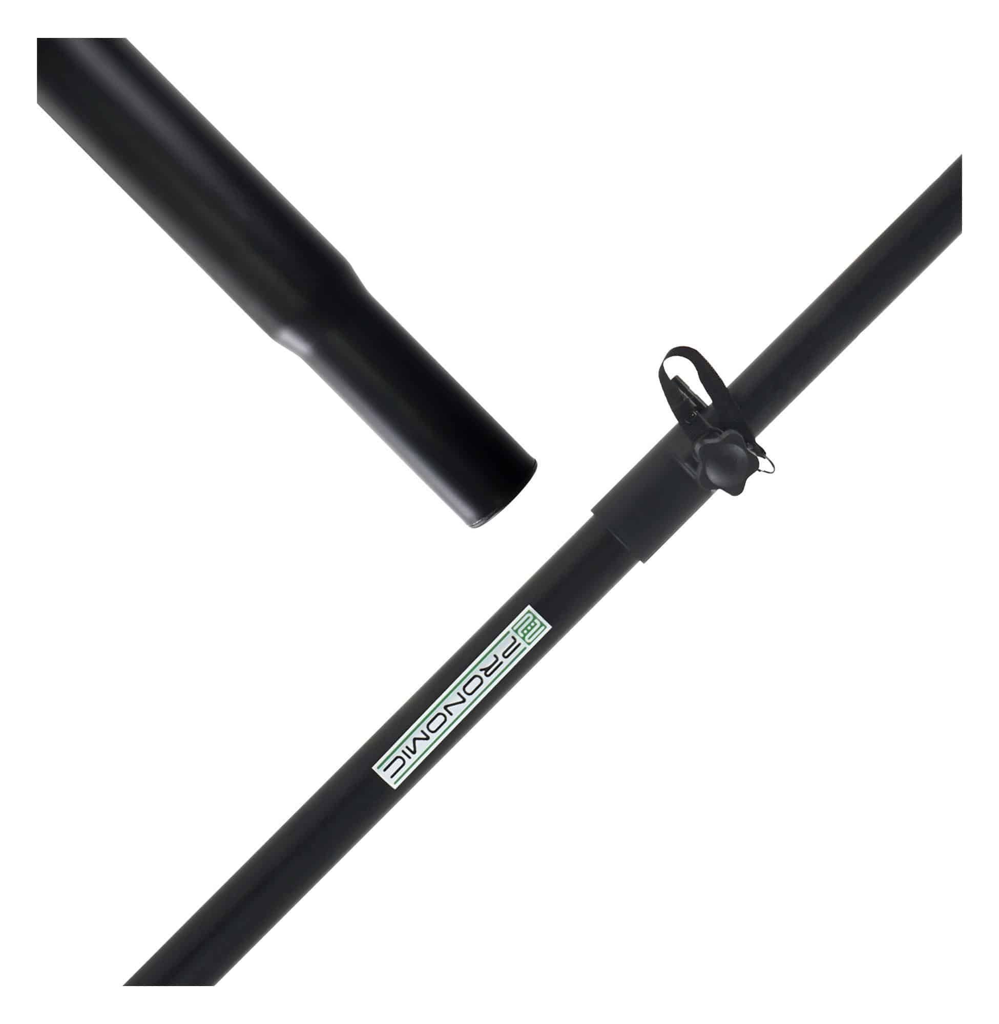 Pronomic Lautsprecherständer Distanzstange - Distanzrohr Stahl 35mm mit Flansch, (1-tlg., Höhenverstellbar von 80-137 cm, max. Belastbarkeit: 40 kg)