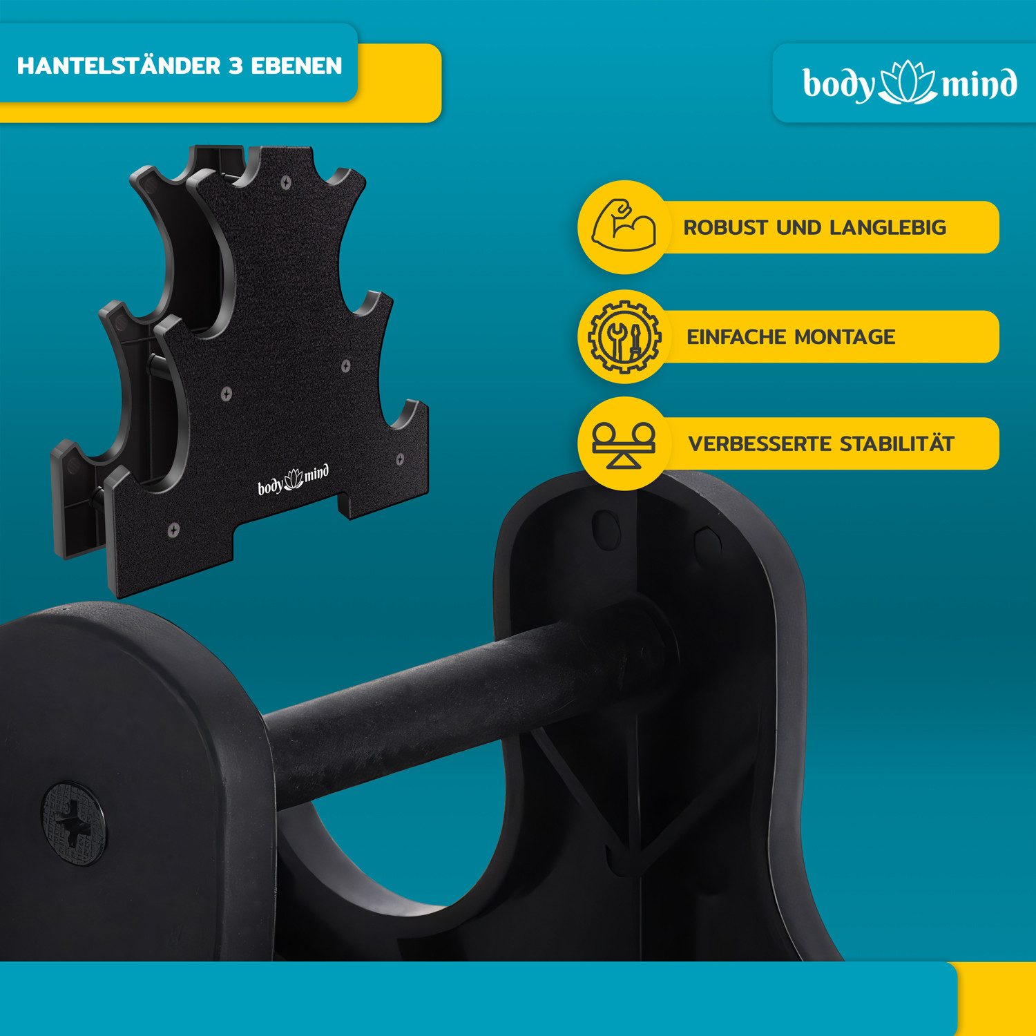 Body & Mind Hantel-Set BODY & MIND Neopren Hantel Set–Kurzhanteln für Fitness & Heimgebrauch, (Dumbbells, Effektives Krafttraining), Fitness Workout für Zuhause