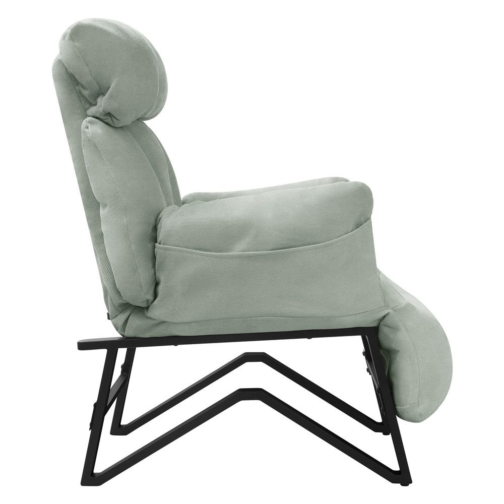 ML-DESIGN Loungesessel Sessel mit Liegefunktion & Fußablage Relaxsessel bequem für Wohnzimmer, Fernsehsessel verstellbar Rückenlehne Armlehnen Lesesessel Grau-G – Bild 3 von 5