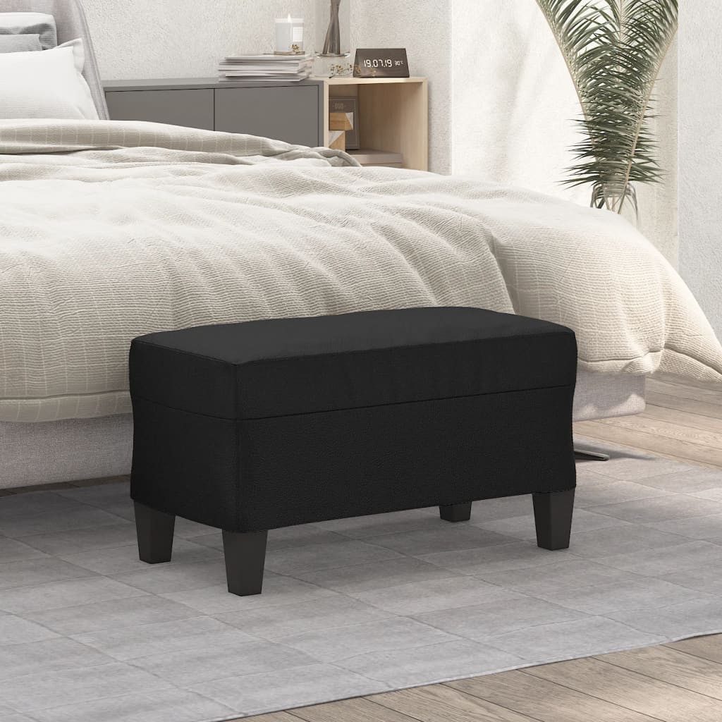 furnicato Sitzbank Schwarze 70 x 35 x 41 cm aus Kunstleder (1-St), Gepolsterte Flurbank mit Schaumstofffüllung für den Wohnraum