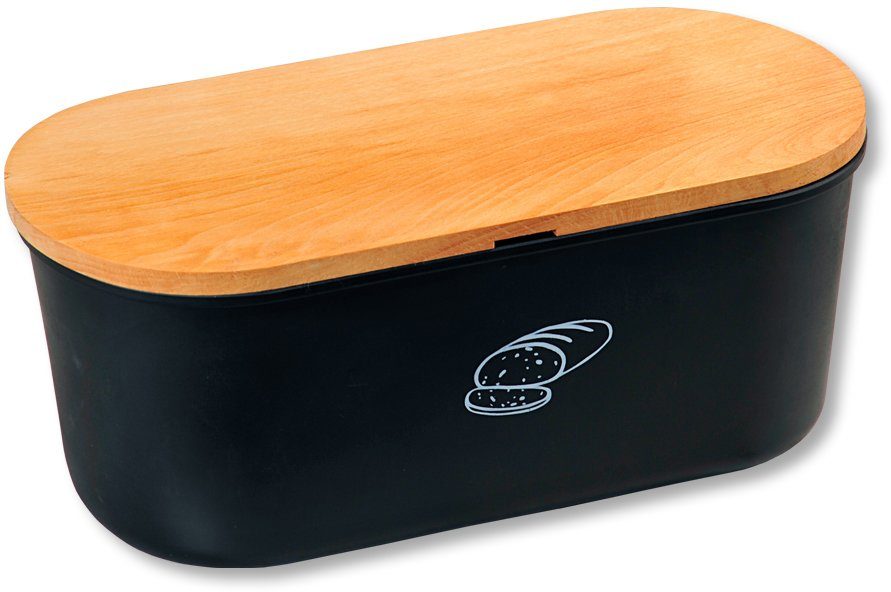 KESPER® Brotkasten, Buchenholz, Melamin, (2-tlg), mit Deckel aus Melamin
