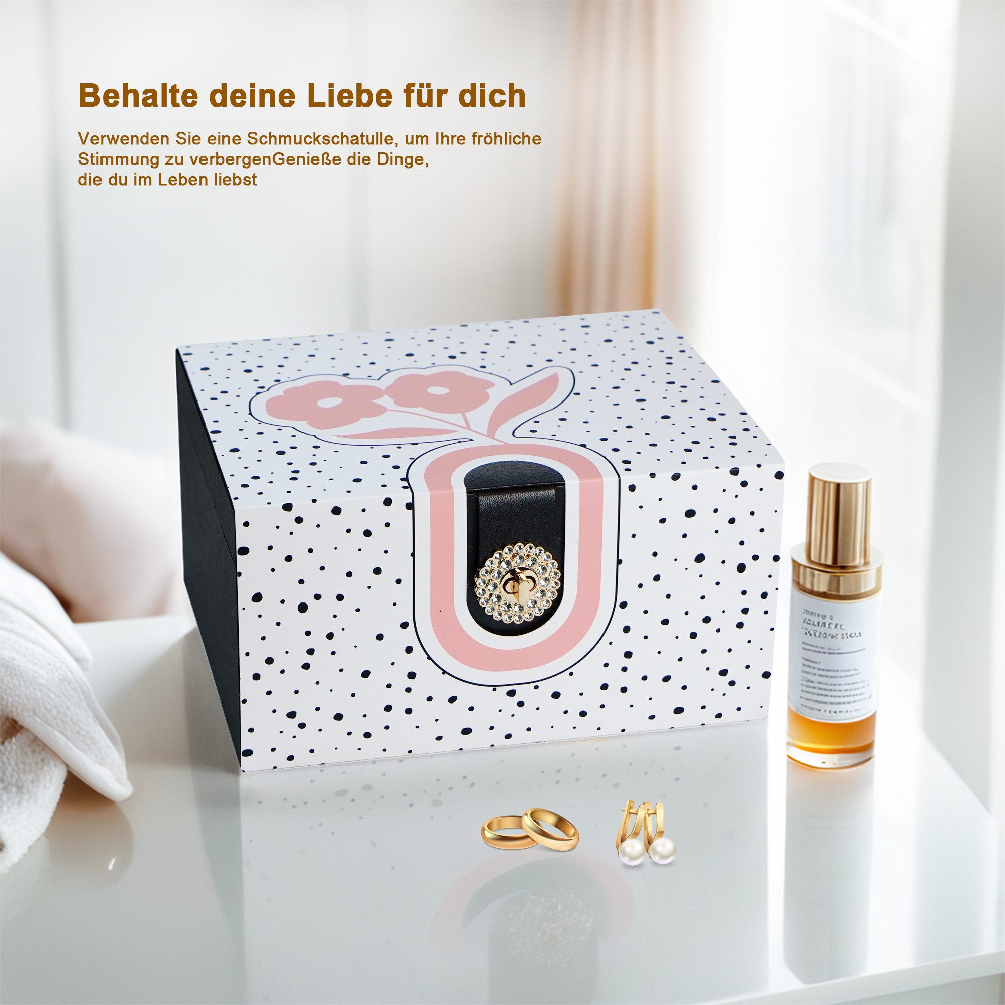AdelDream(BTWX8GZZ) Schmuckkasten Hochwertige Knopf Schmuckaufbewahrungsbox günstig online kaufen