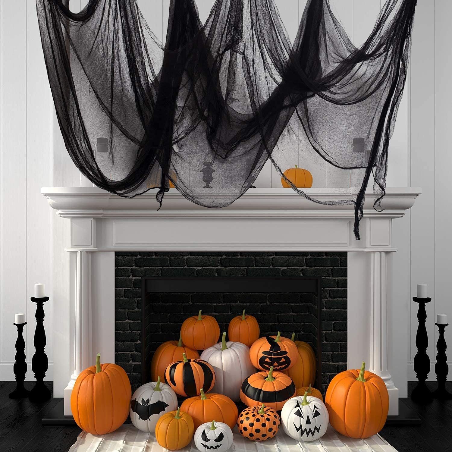 Haiaveng Halloween (1 Dekostoff Tischdeko St), Deko Halloween Stoff,800cmX200cm Wanddekoobjekt Wanddekoration