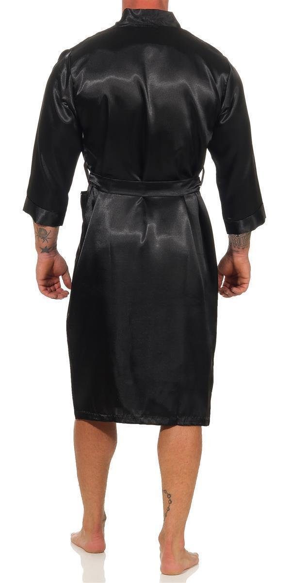 EloModa Morgenmantel Herren Morgenmantel Robe Bathrobe Bademantel Satin, M günstig online kaufen