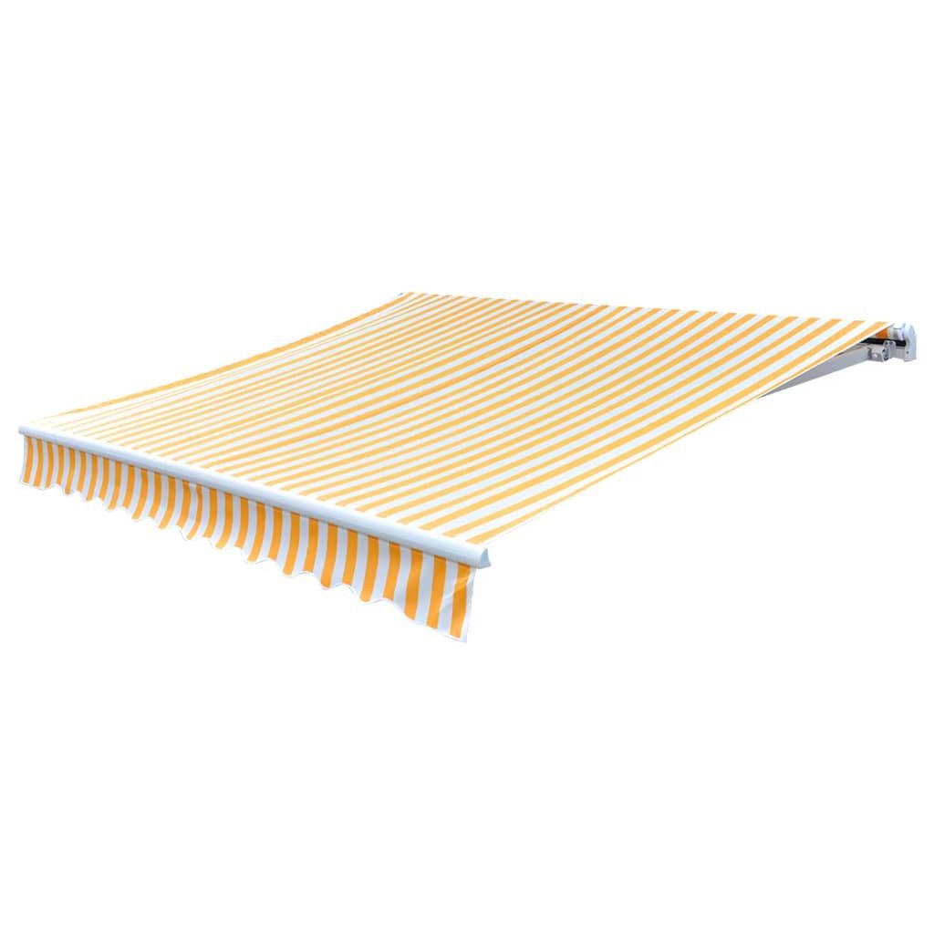 furnicato Markise Markisentuch 330x245 cm Orange Weiß für 3,5x2,5 m Markisen-Rahmen