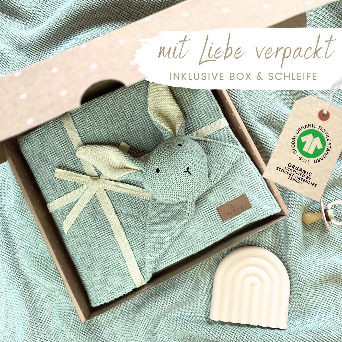 Babydecke DIKOS® Babydecke SCHMUSE-HASE Baby Geschenk Mädchen Junge Geschen günstig online kaufen