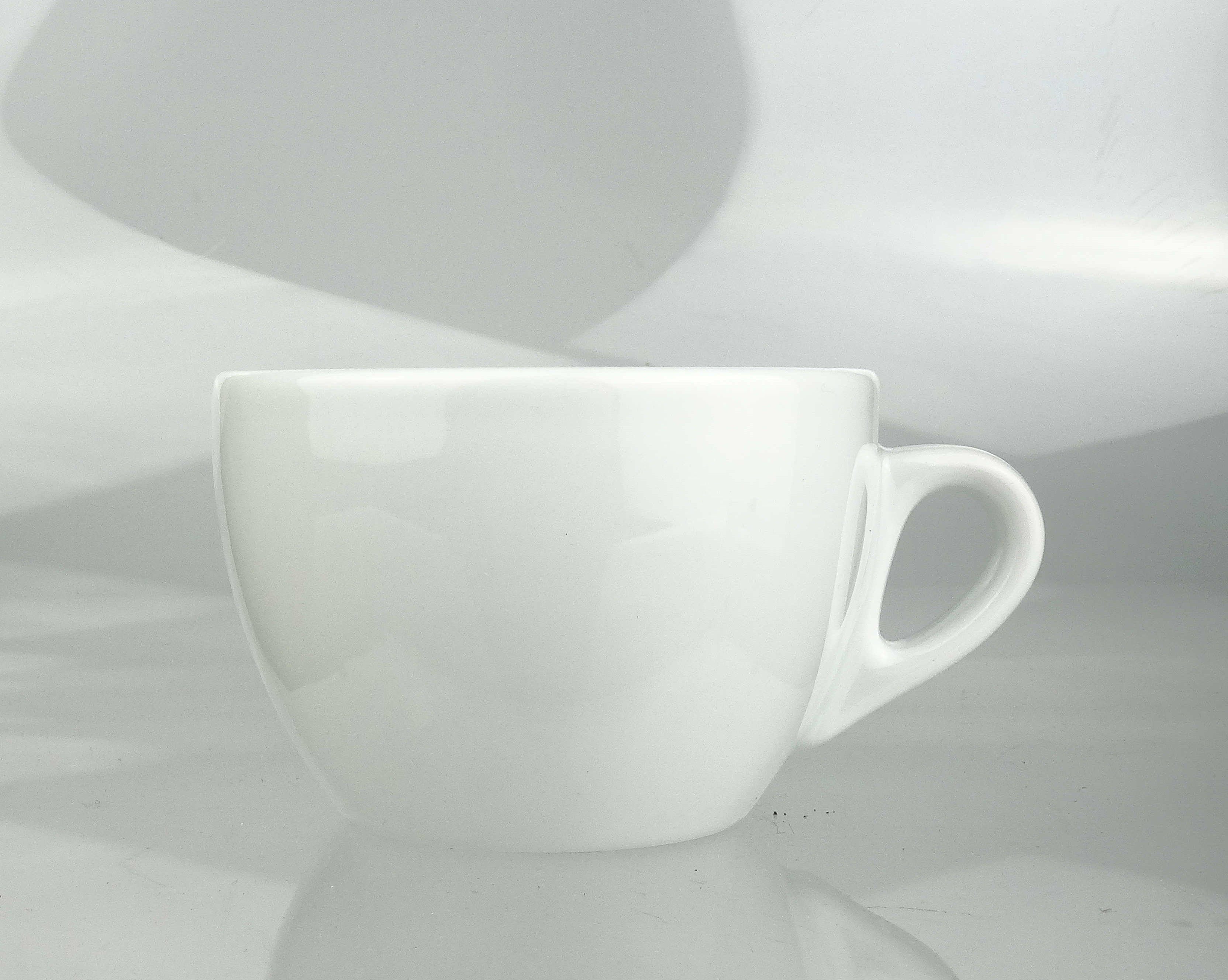 Ancap Cappuccinotasse dickwandig, weiss, Made in Italy, 180 ml, 2-tlg., Porzellan