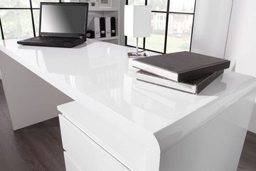 riess-ambiente Schreibtisch FAST TRADE 160cm weiß, Arbeitszimmer · Hochglanz · groß · Modern Design · Home Office
