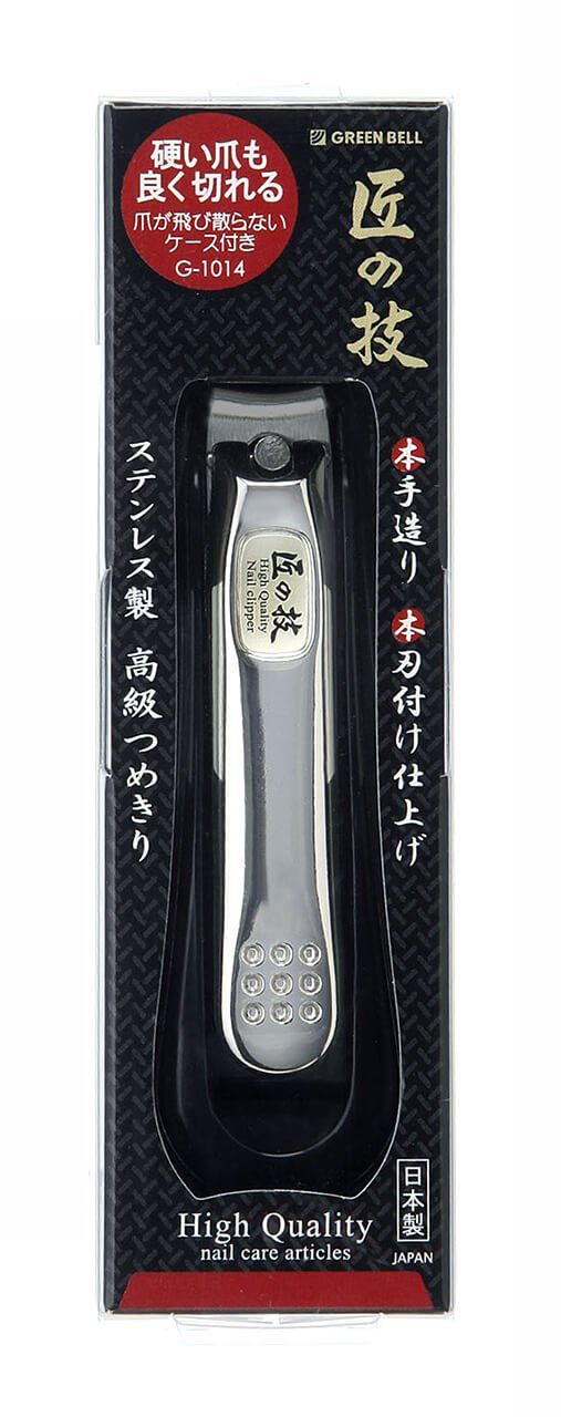 Japan handgeschärftes aus Edelstahl-Nagelknipser EDGE Auffangvorrichtung mit eingebauter Nagelknipser Seki Qualitätsprodukt G-1014,