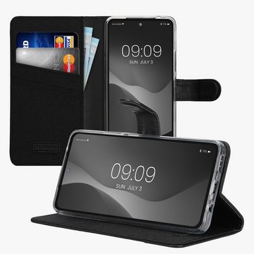 kwmobile Handyhülle Wallet Case kompatibel mit Motorola Moto G72, Hülle mit Ständer - Handyhülle Kartenfächer