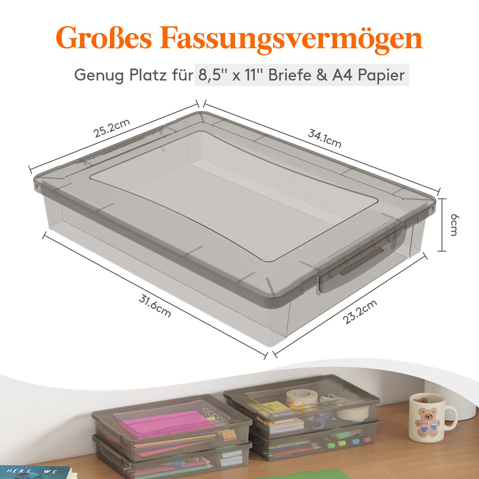 Lifewit Aufbewahrungsbox Mehrzweck-Aufbewahrungsbox aus Kunststoff mit günstig online kaufen