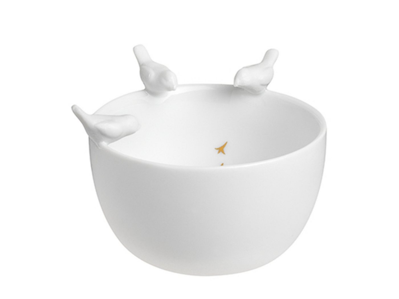 räder design stories Schale Porzellangeschichten Schale Vögel weiß 8cm, Porzellan, (Schalen & Schüsseln)