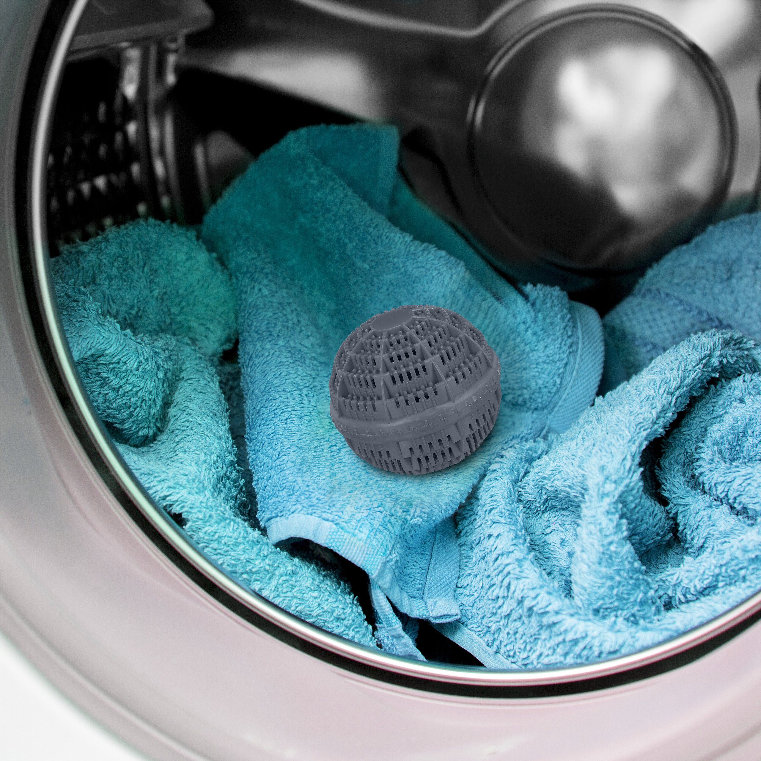 relaxdays Wäschekugel Grauer Waschball 4er Set