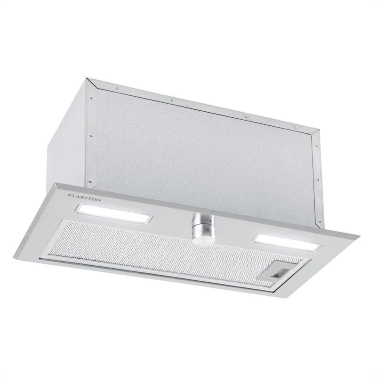 Klarstein Deckenhaube Simplica Simplica, Dunstabzugshaube Einbau 52cm Abluft: 400 m³/h LED Edelstahl