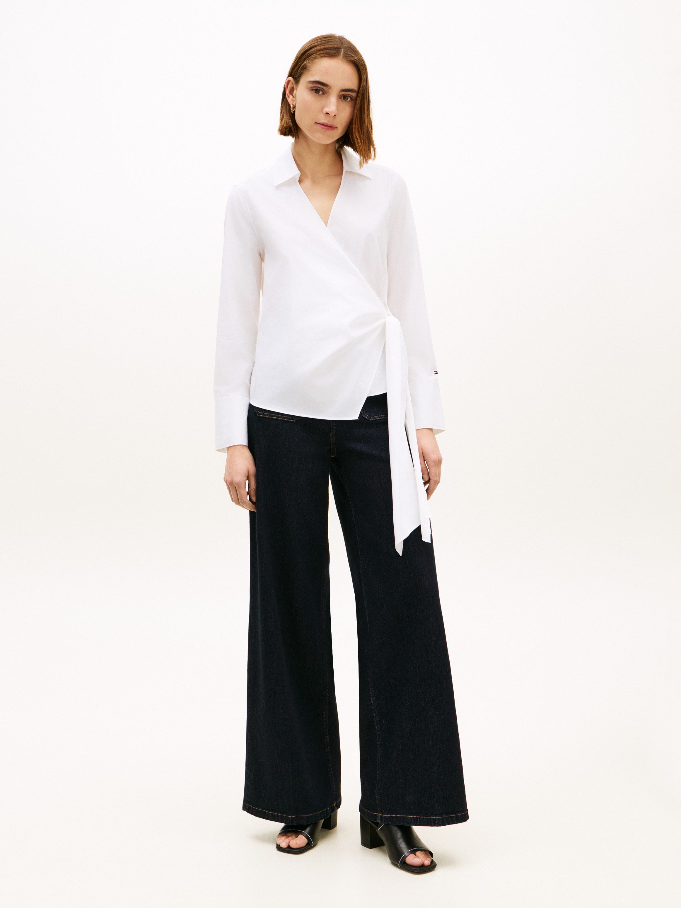 Langarmbluse POPLIN KNOT BLOUSE WITH LS