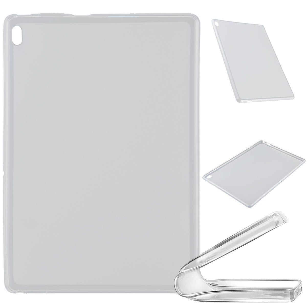 Wigento Tablet-Hülle Für Lenovo Tab E10 TB-X104F 10.1 Transparent Tablet Tasche Hülle Case TPU Silikon dünn