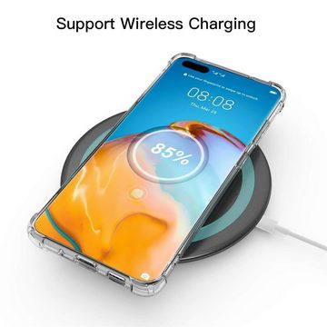 CoolGadget Handyhülle Anti Shock Rugged Case für Huawei P40 Lite 6,4 Zoll, Slim Cover mit Kantenschutz Schutzhülle für P40 Lite Hülle Transparent