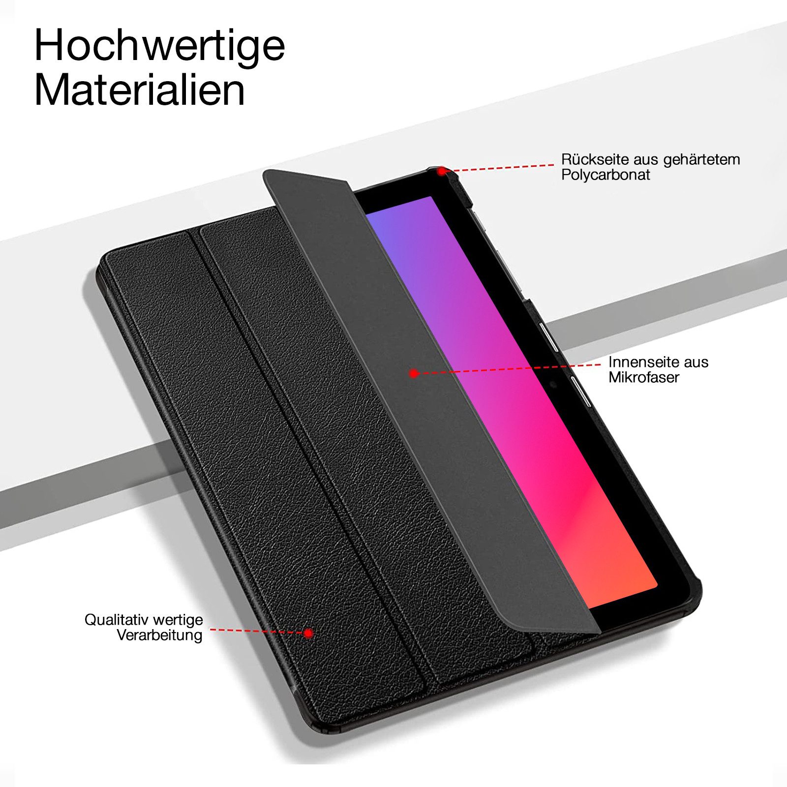 Tec-Expert Tablet-Hülle Tablet Cover Hülle für Lenovo Tab M10 Plus / FHD Plus 10,3 Zoll 2020 10.3 Zoll, 10.3, Schutzhülle Klapphülle Tasche Case
