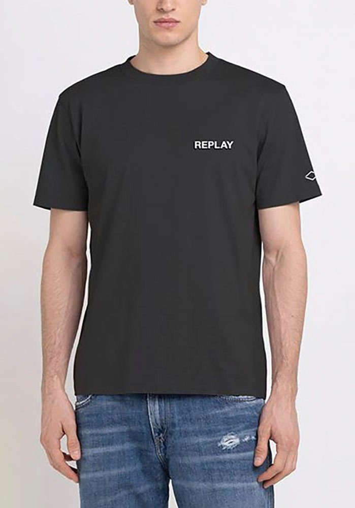 Replay T-Shirt Logoschriftzug mit black