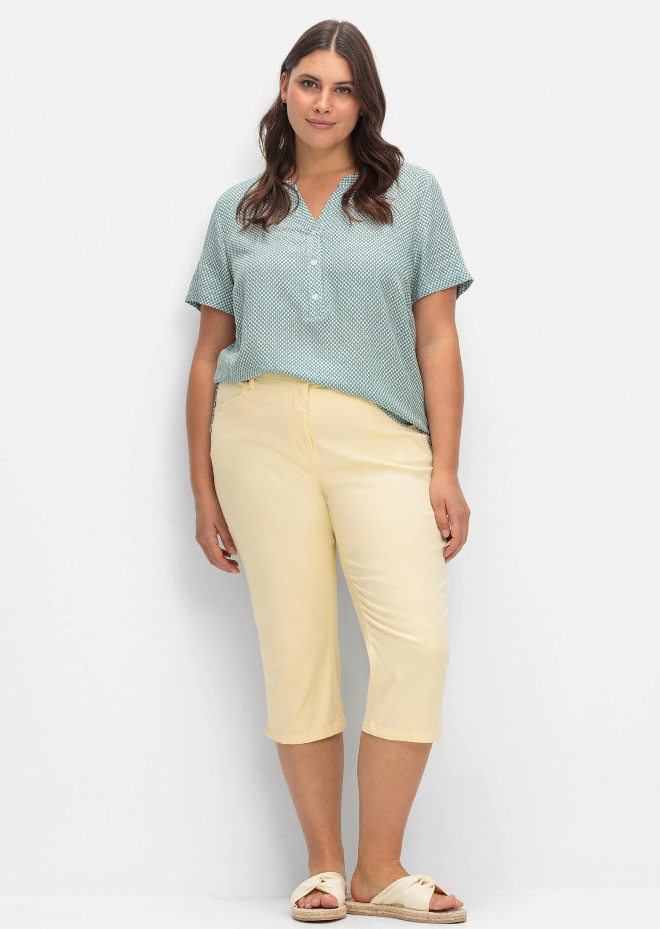 Sieh an! Jeansshorts Capri-Jeans komfortabel