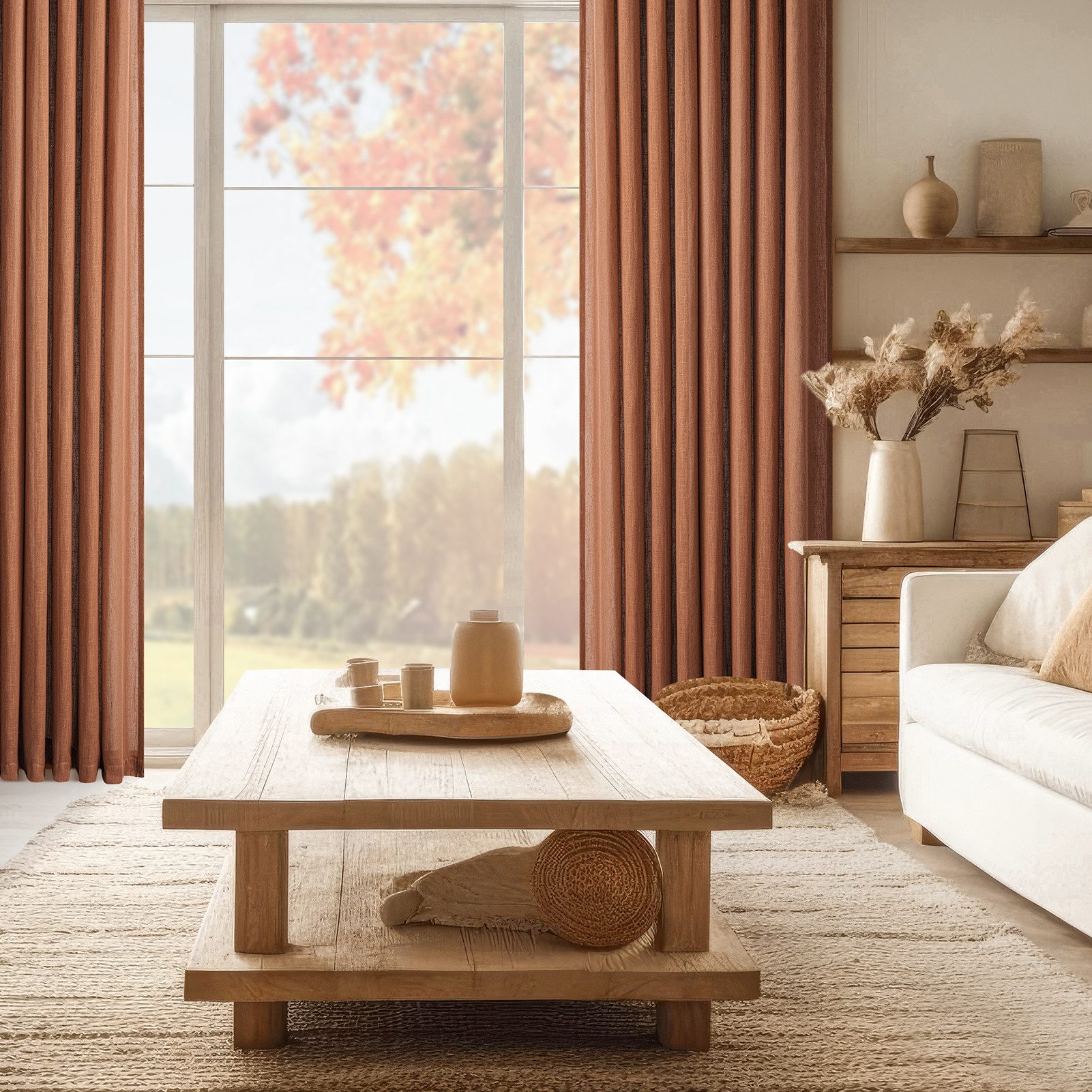 Topfinel Gardine Leinen Vorhänge Stores Gardinen mit Ösen für Wohnzimmer Boho (2 St), Ösen, halbtransparent, schiebegardinen schlafzimmer kinderzimmer