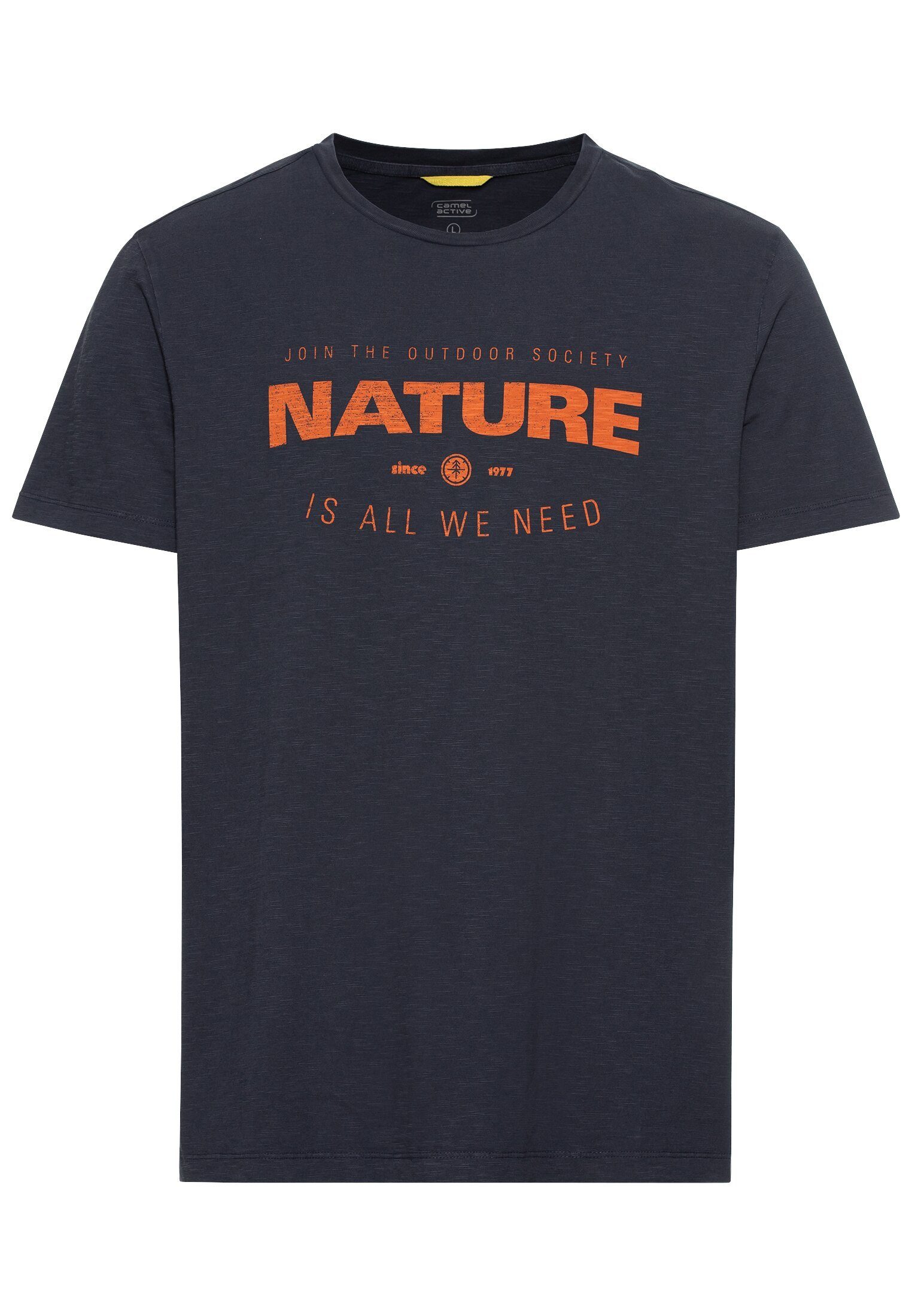camel active Kurzarmshirt mit großem Frontprint günstig online kaufen