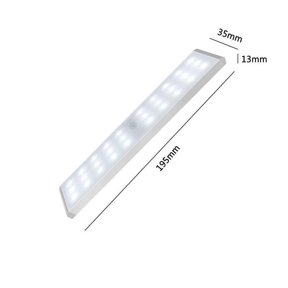 GelldG LED Unterbauleuchte LED Schrankbeleuchtung LED mit 30er Nachtlicht Bewegungsmelder