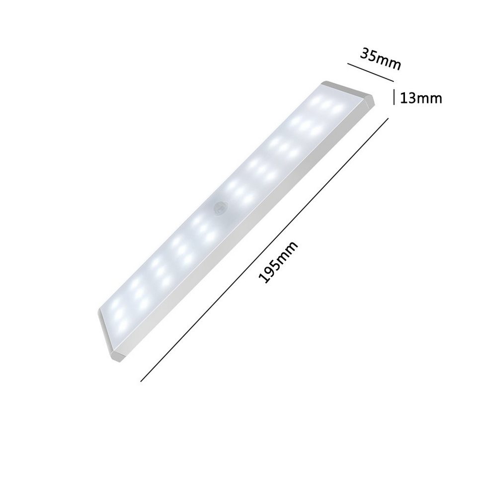 GelldG LED Unterbauleuchte LED Schrankbeleuchtung mit Bewegungsmelder, 30er  LED Nachtlicht