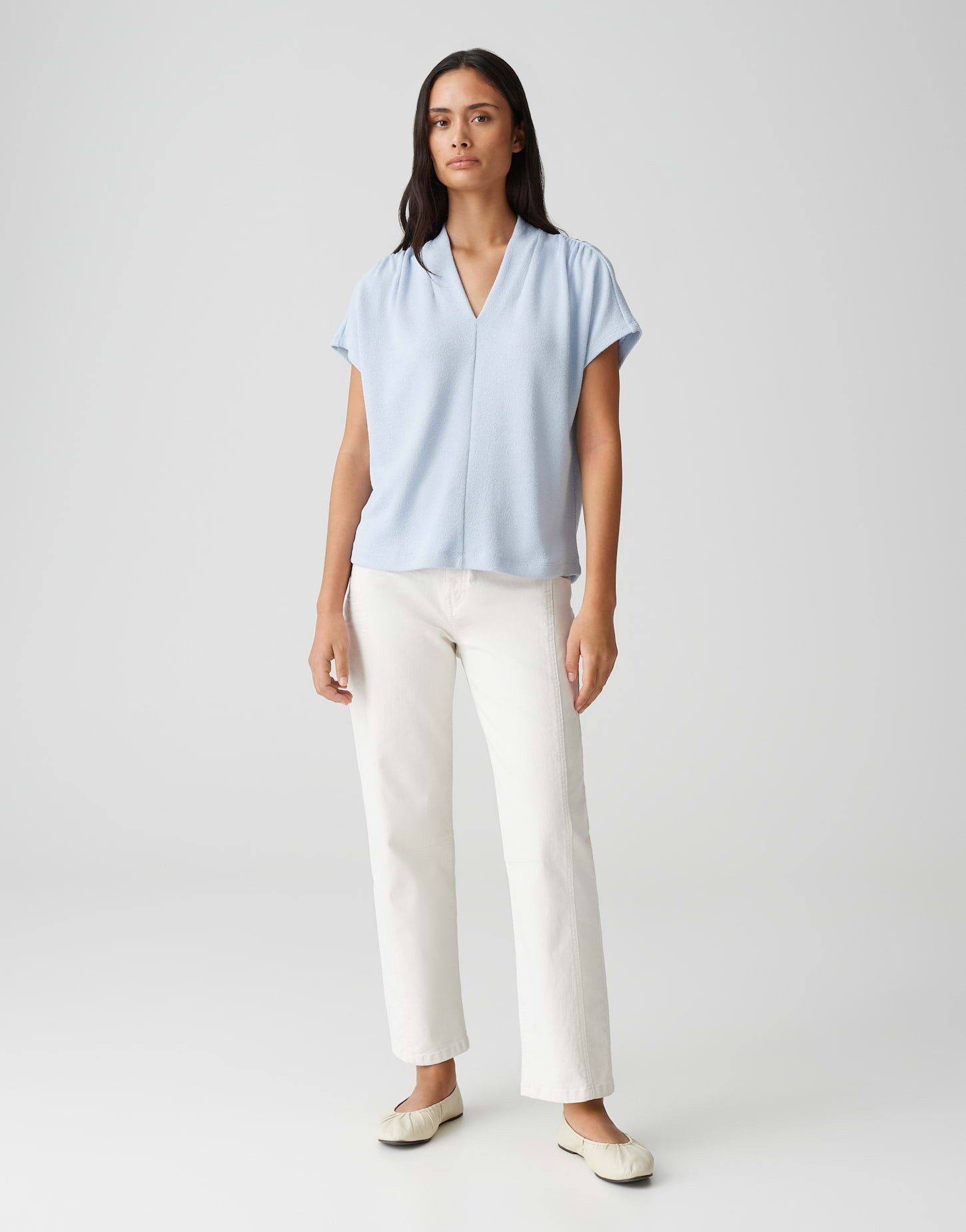 OPUS Shirttop SOFRANKA Regular mit drapierter Schulter