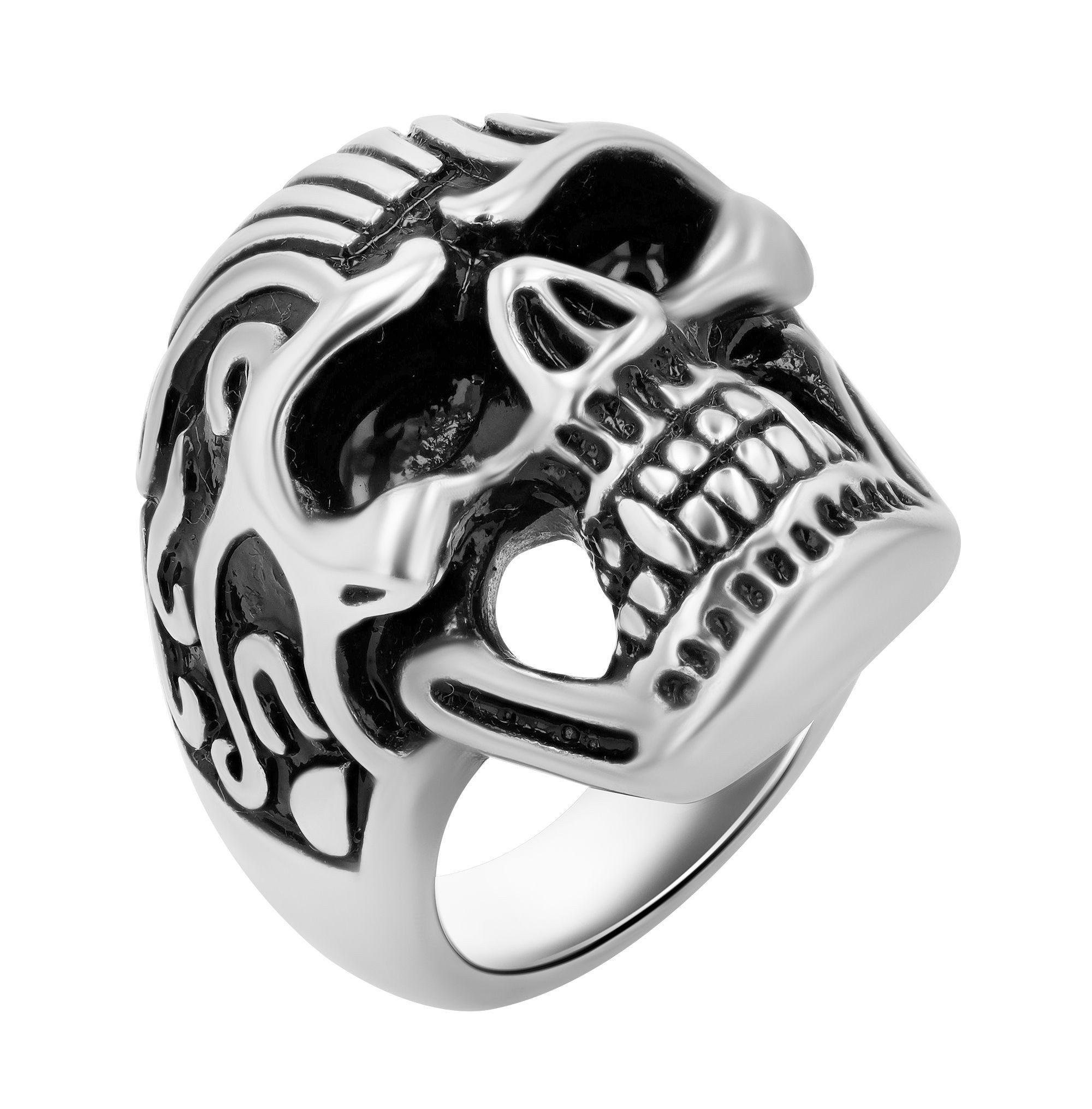 AKZENT Fingerring Skullstorm Edelstahl Herren, Herren Ring günstig online kaufen