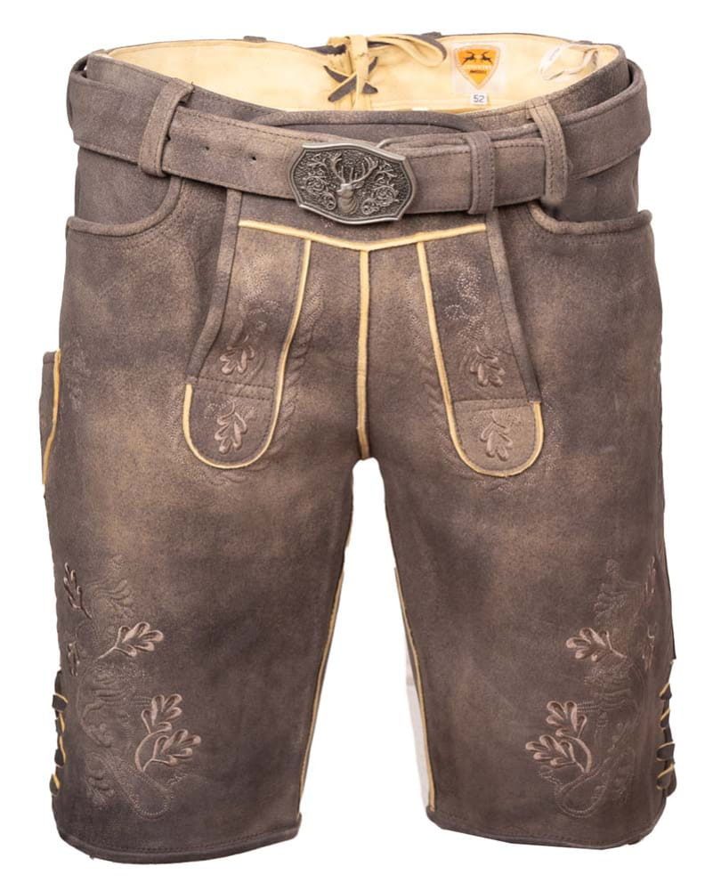 Maddox Lederhose Lederhose Urdorf Hirschleder grau
