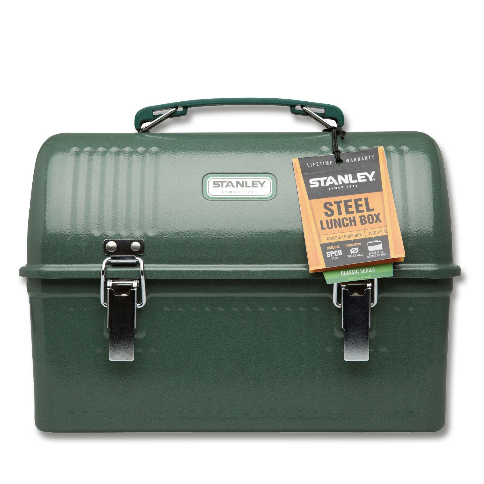9,4 Stahl, Outdoor Box Green, Liter Classic Brotdose STANLEY Lunchbox Lunch Edelstahl Hammertone