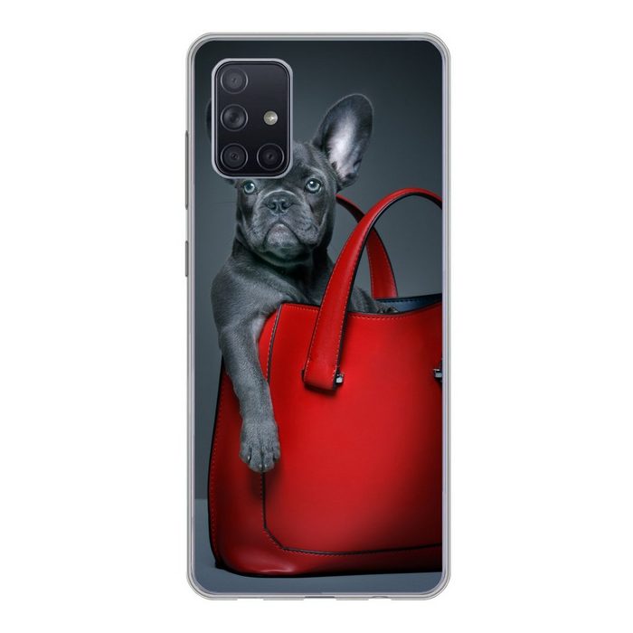 MuchoWow Handyhülle Hund - Lustig - Tasche - Kinder - Jungen - Mädchen - Kinder Handyhülle Samsung Galaxy A51 5G Smartphone-Bumper Print Handy