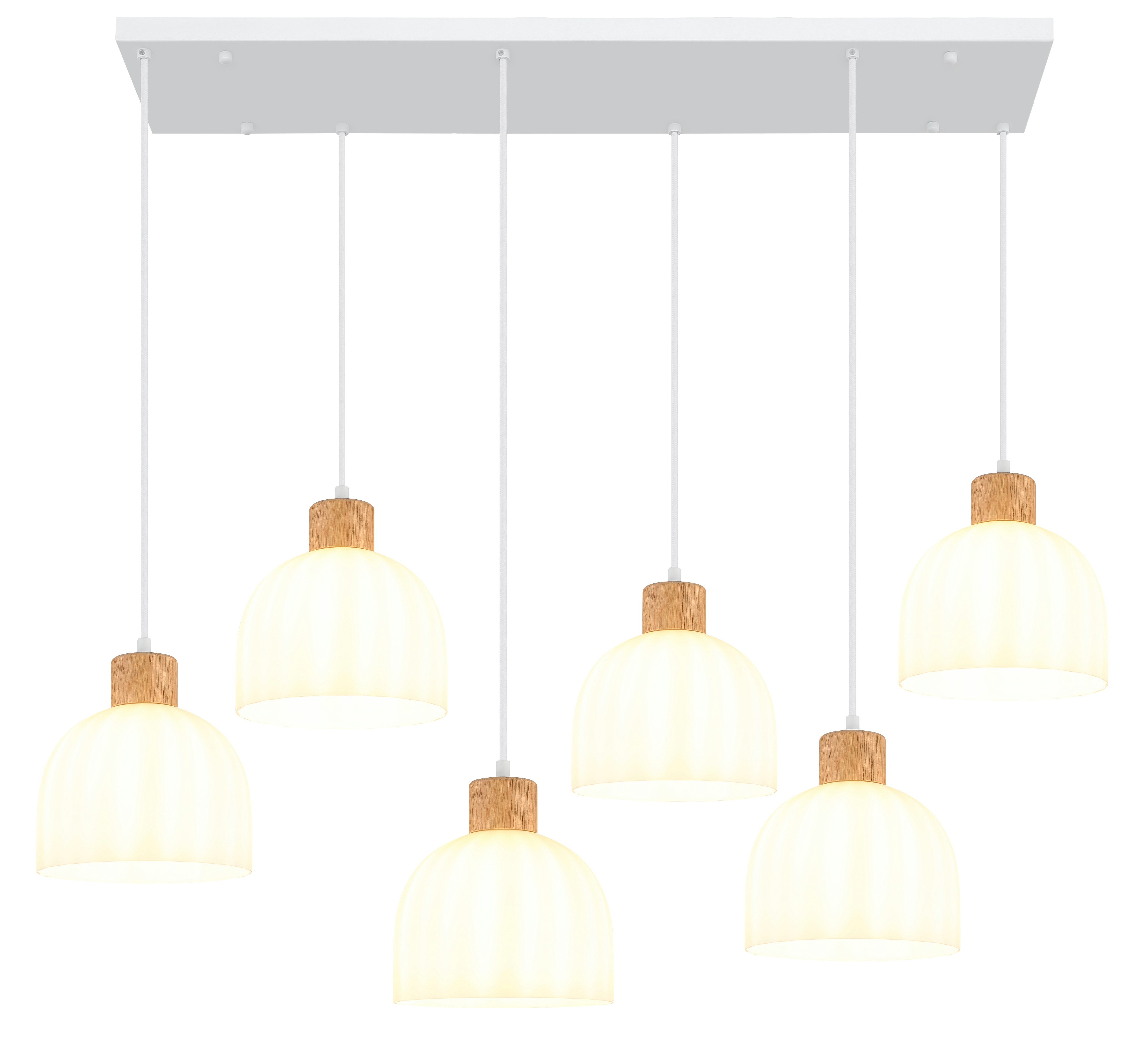 GLOBO LIGHTING Hängeleuchte SWANSON, ohne Leuchtmittel, Hängeleuchte mit Glas amber, warmes Licht, stilvoll elegant