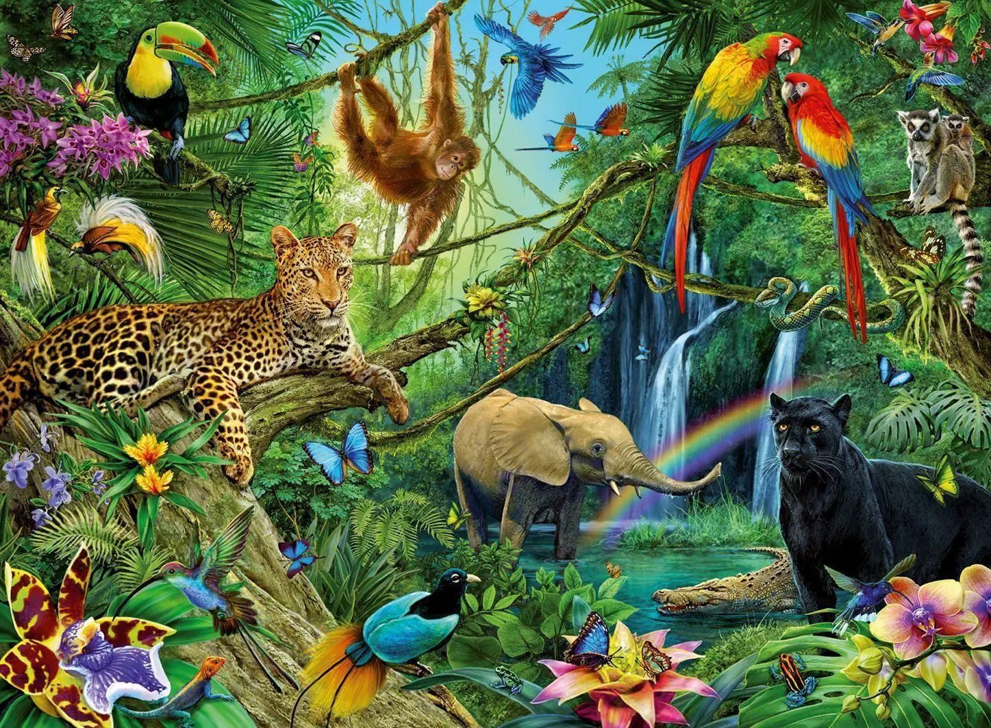 Ravensburger Puzzle Ravensburger Kinderpuzzle - 12660 Tiere im Dschungel - günstig online kaufen
